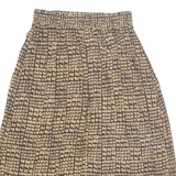 MODIANO Womens A-Line Skirt Brown Midi Crazy Pattern M