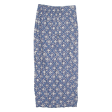 PASSPORTS Womens Straight Skirt Blue Long Crazy Pattern M