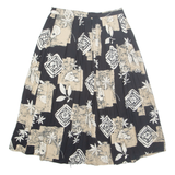 ALFRED DUNNER Womens A-Line Skirt Brown Midi Floral UK 14