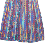 Womens A-Line Skirt Blue Midi Crazy Pattern M