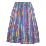 Womens A-Line Skirt Blue Midi Crazy Pattern M