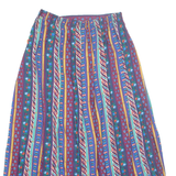 Womens A-Line Skirt Blue Midi Crazy Pattern M