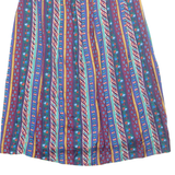 Womens A-Line Skirt Blue Midi Crazy Pattern M