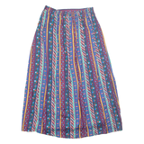 Womens A-Line Skirt Blue Midi Crazy Pattern M