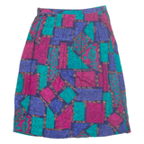 ALFRED DUNNER Womens A-Line Skirt Pink Midi Crazy Pattern UK 12