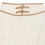 RALPH LAUREN Womens Straight Skirt Cream Knee Length UK 12