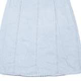 WINCH Buttoned Womens A-Line Skirt Blue Midi Chambray M