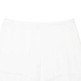 FASHION Womens Pleated Skirt White Short 2XL