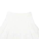 Womens Pleated Skirt White Short XS