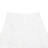 Womens Pleated Skirt White Short XS