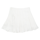 Womens Pleated Skirt White Short XS