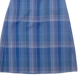 MISS PENDLETON Womens A-Line Skirt Blue Midi Wool Check XS