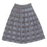 Womens A-Line Skirt Grey Midi Striped XS