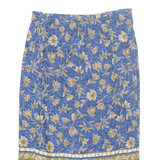 SAG HARBOR Womens Straight Skirt Blue Long Floral M