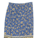 SAG HARBOR Womens Straight Skirt Blue Long Floral M
