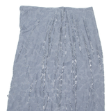 Womens Wrap Skirt Grey Long Floral L