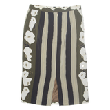 Womens Pencil Skirt Green Midi Floral M