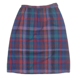 QUEENSWAY TO FASHION Womens A-Line Skirt Red Midi Check M