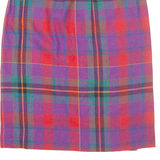 Buttoned Womens A-Line Skirt Pink Midi Check M