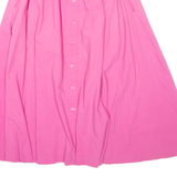 Buttoned Womens A-Line Skirt Pink Midi S