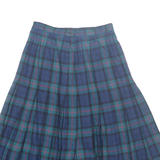 PENDLETON Womens Pleated Skirt Blue Midi Check XXS