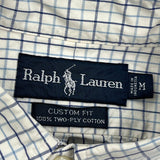 Ralph Lauren Checked Shirt - Medium White Cotton