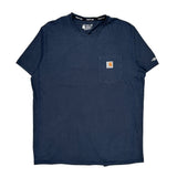 Carhartt Force Carhartt T-Shirt - Large Navy Cotton