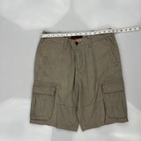 Tommy Hilfiger Cargo Shorts - 32W 11L Khaki Cotton
