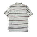 Polo By Ralph Lauren Striped Polo Shirt - Medium White Cotton