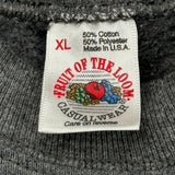 Made In USA 90S Blank Fruit Of The Loom Sweatshirt - XL Grey Cotton Blend