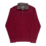 Polo By Ralph Lauren 1/4 Zip - Medium Red Cotton