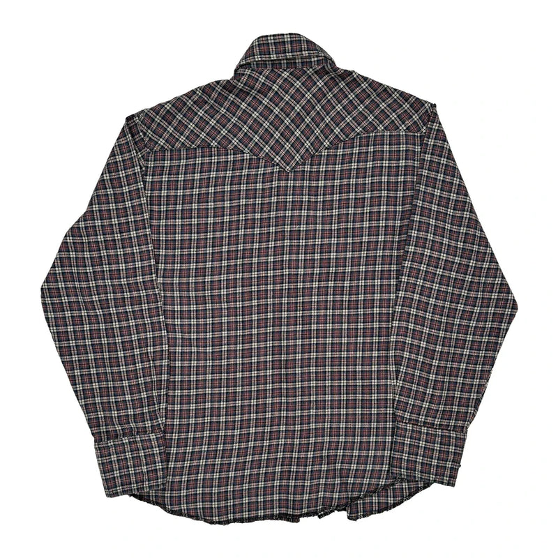Wrangler Checked Flannel Shirt - Large Multicoloured Cotton
