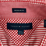 Tommy Hilfiger Checked Shirt - Medium Red Cotton