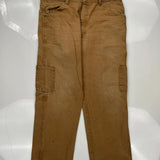 Unbranded Double Knee Carpenter Trousers - 34W 30L Brown Cotton