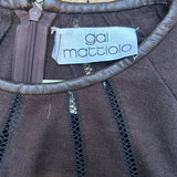 Gai Mattiolo Bodycon Dress - XS Brown Wool