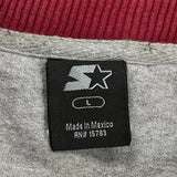 Starter Sweatshirt - Large Red Cotton