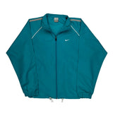 Nike Windbreaker - Large Green Polyester