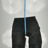 Carhartt Double Knee Carpenter Pants - 34W 33L Black Cotton