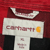 Carhartt Checked Flannel Shirt - XL Black Cotton