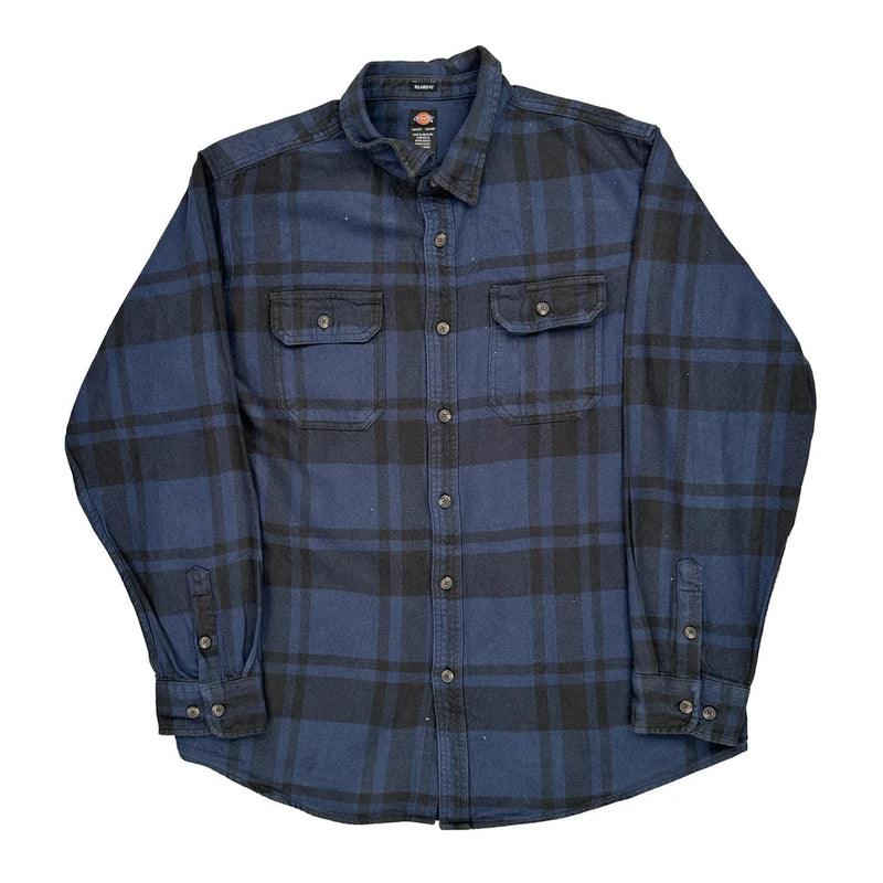 Dickies Checked Flannel Shirt - XL Black Cotton