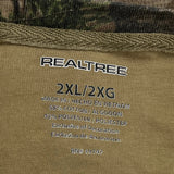 Realtree Camo Henley Long Sleeve T-Shirt - 2XL Camo Cotton Blend