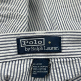 Polo By Ralph Lauren Striped Chino Shorts - 32W 8L Blue Cotton