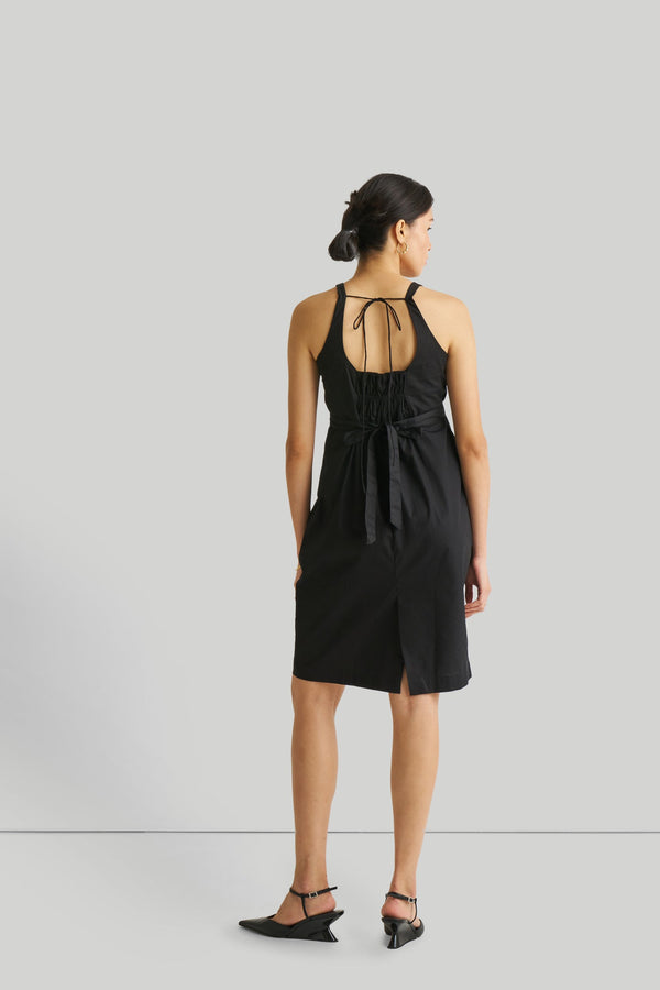 Fitted Knee Length Dress in Black