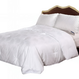 ANYHOUZ White Quilted Duvet Cover – Luxury Breathable Puffer Bed Comforter