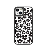 Clear Floral Wall iPhone 15 Plus Case With Black Ridge