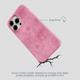 Bubblegum Pink Flora iPhone 14 Pro Max Case