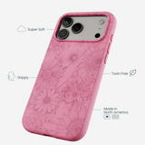 Bubblegum Pink Flora iPhone 17 Pro Max Case
