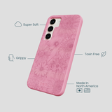 Bubblegum Pink Flora Samsung Galaxy S24 Case