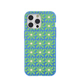Electric Blue Flower Child iPhone 15 Pro Max Case