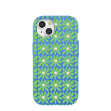 Electric Blue Flower Child iPhone 15 Case